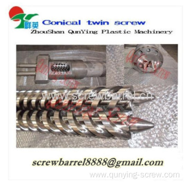 Twin Conical Screw Cylinder For Pvc Pipe For Extruder Double Machines 